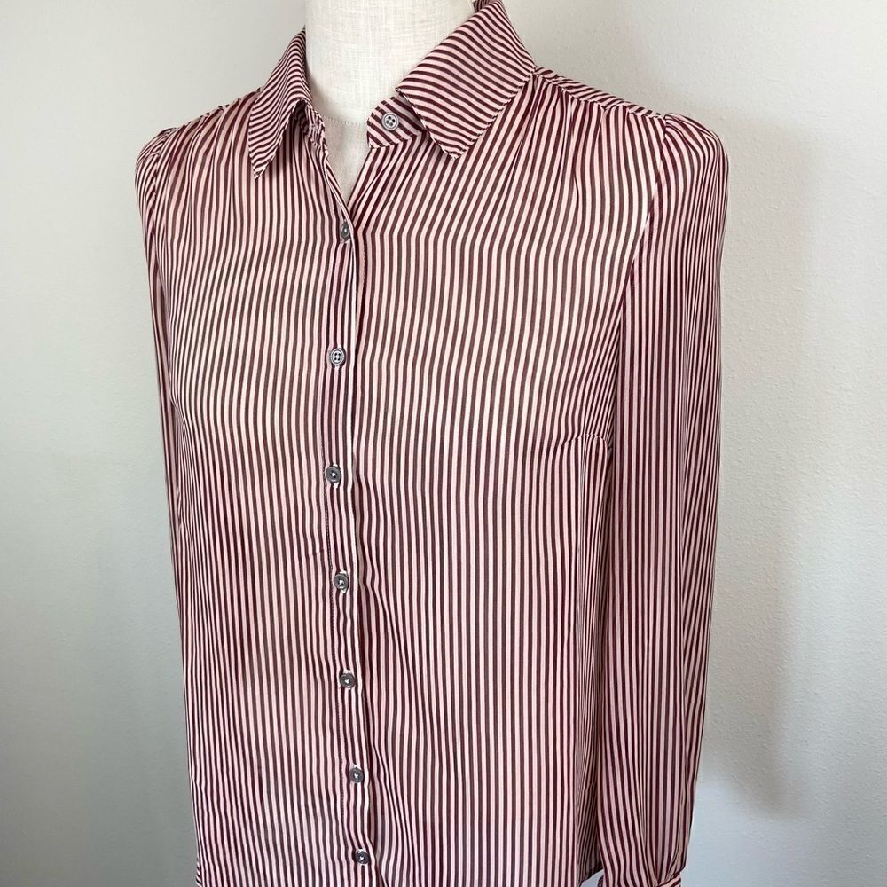ModCloth Be Buzzworthy Striped Button-Up Top - Picture 3 of 7